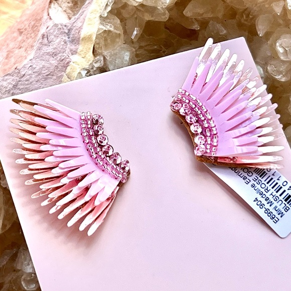 🌺🎉HP🎉🌺 NWT Mignonne Gavigan Mini Madeline Earrings Rose Gold Pink - Picture 4 of 16